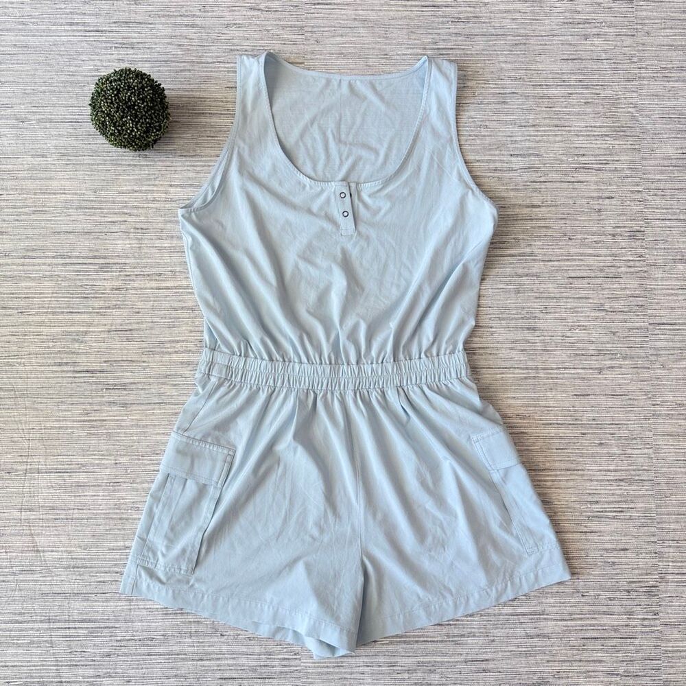 Vuori Villa Utility Romper Light Mist Blue Size Large
